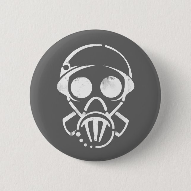Badge Rond 5 Cm masque de gaz [bouton] (Devant)