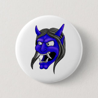 Badge Rond 5 Cm Masque de Hannya de Japonais