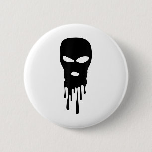 Badge Rond 5 Cm Masque de ski Balaclava Bandit Masque Robber Hip h