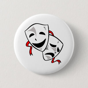 BADGE ROND 5 CM MASQUES DE DRAME