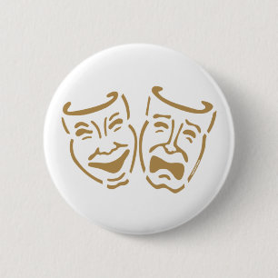 Badge Rond 5 Cm Masques simples de drame