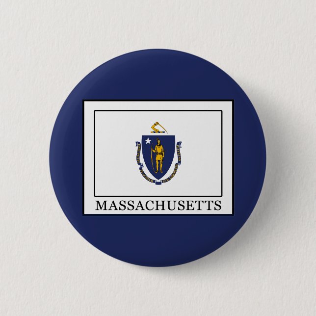 Badge Rond 5 Cm Massachusetts (Devant)