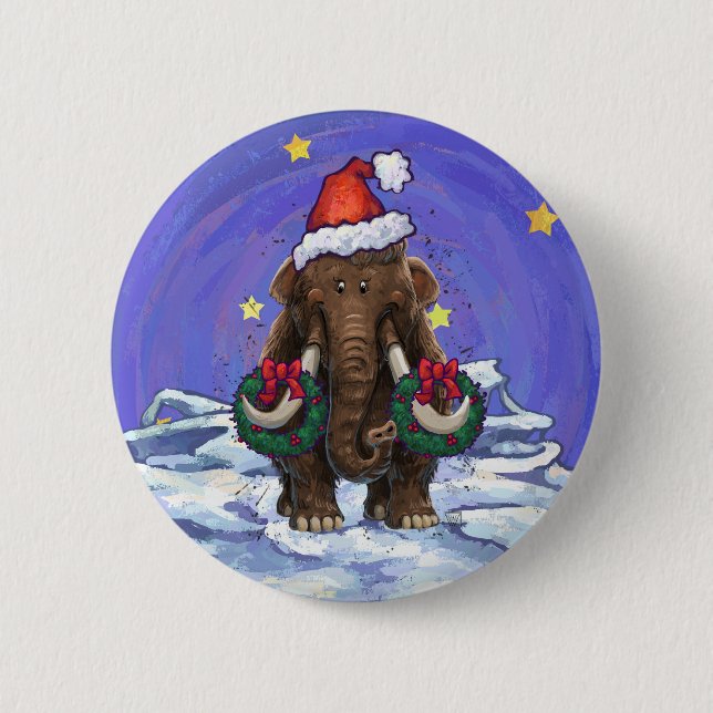 Badge Rond 5 Cm Mastodon festif (Devant)