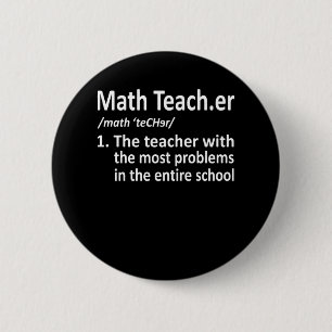 Badge Rond 5 Cm Math Enseignant Définition Mathématiques Mathém