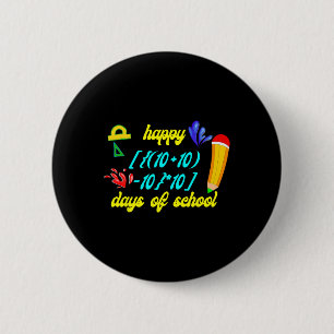 Badge Rond 5 Cm Math Formula Heureux 100 Jours De L'École Drôle Ma