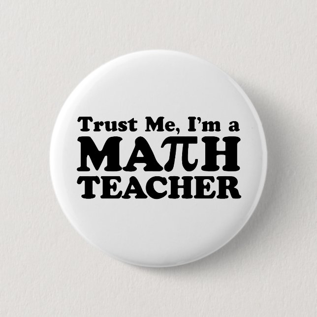 Badge Rond 5 Cm Math Teacher (Devant)
