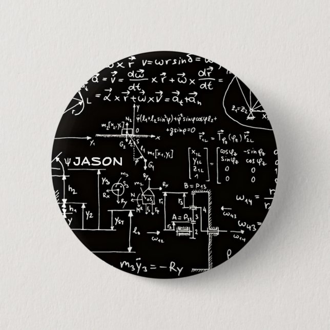 Badge Rond 5 Cm Mathématiques Geeky de maths personnalisées (Devant)