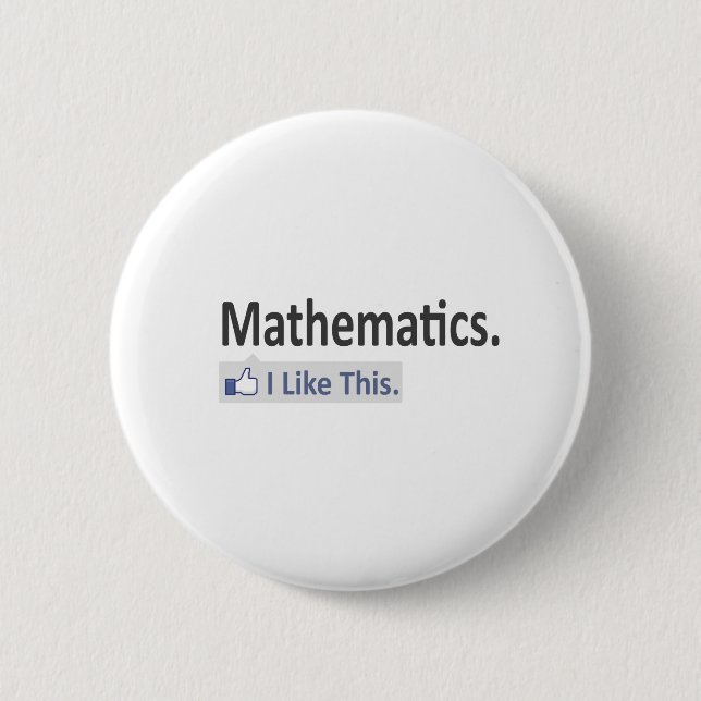 Badge Rond 5 Cm Mathématiques... J'Aime Ça (Devant)