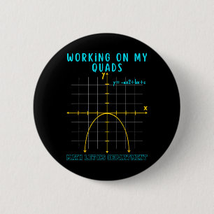 Badge Rond 5 Cm Mathletics Travaille Mes Quadriceps Algèbre Algèbr