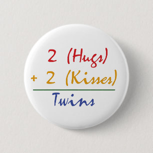 Badge Rond 5 Cm Maths jumelles