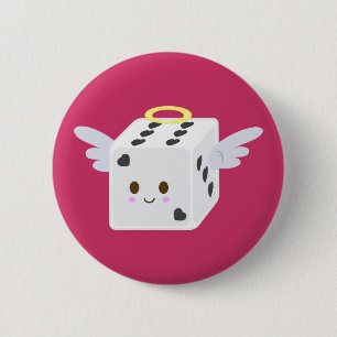 Badge Rond 5 Cm Matrices d'ange avec des coeurs