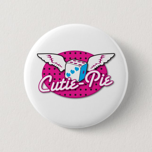 Badge Rond 5 Cm Matrices mignonnes de rockabilly de Cutie-Tarte (Devant)