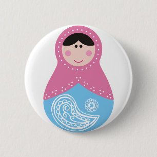 Badge Rond 5 Cm Matrioska pasley spring