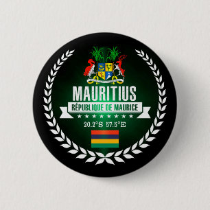 Badge Rond 5 Cm Mauritius