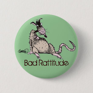 Badge Rond 5 Cm Mauvais bouton de Rattitude