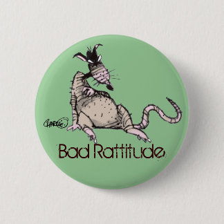 Badge Rond 5 Cm Mauvais bouton de Rattitude