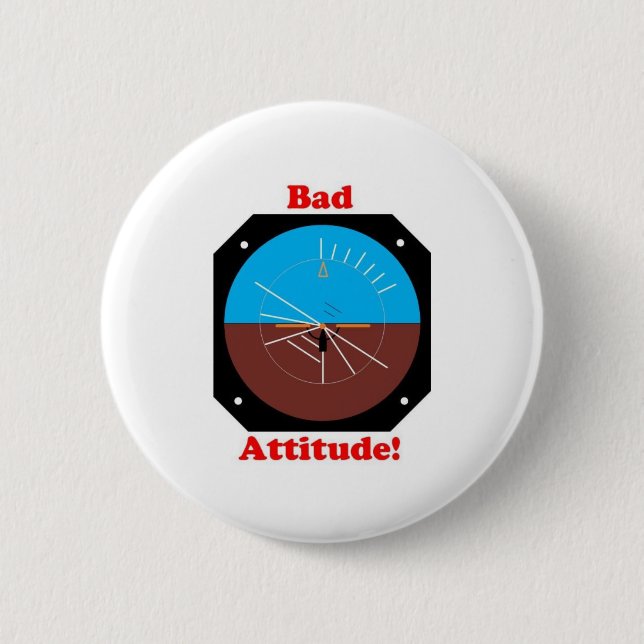 Badge Rond 5 Cm Mauvaise attitude (Devant)