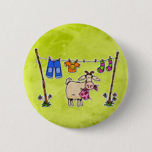 Badge Rond 5 Cm mauvaise chèvre