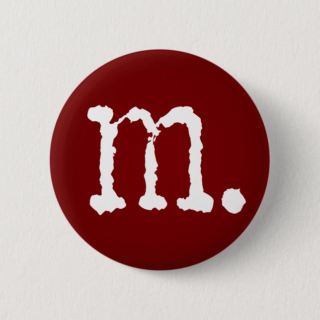 Badge Rond 5 Cm mauvaise conduite. Bouton de la marque M. 1,25" (Devant)