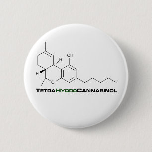Badge Rond 5 Cm Mauvaise herbe de THC