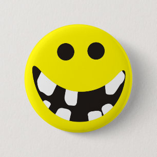 Badge Rond 5 Cm Mauvaises dents