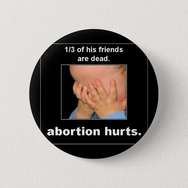 Badge Rond 5 Cm maux d'avortement (Devant)