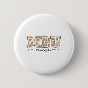 Badge Rond 5 Cm Mbu Infirmière Citrouille Automne Mère