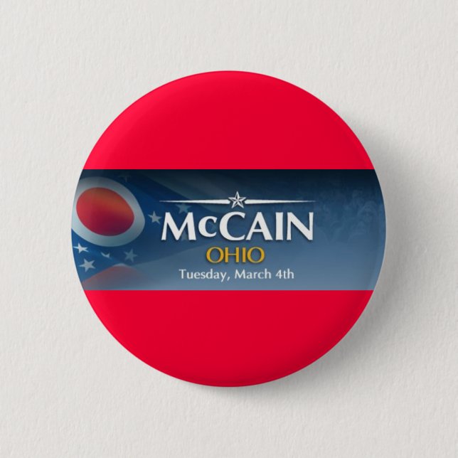 Badge Rond 5 Cm McCain pour l'Ohio (Devant)