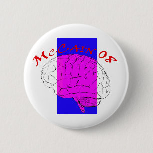Badge Rond 5 Cm McCain sur le cerveau à nouveau