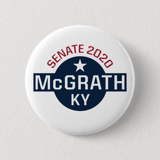 Badge Rond 5 Cm McGrath 2020 - Bouton de course au Sénat du (Devant)