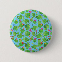 Me Cactus Dehors (Bleu) - Bouton