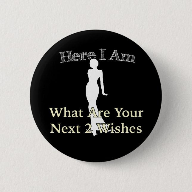 Badge Rond 5 Cm Me voici, 2 vœux (Devant)