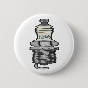 Badge Rond 5 Cm Mécanique du bouchon d'étincelles