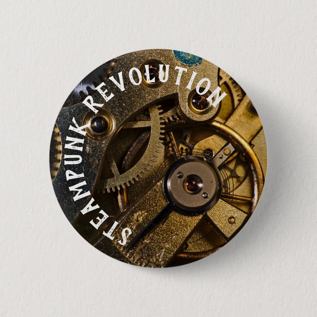 Badge Rond 5 Cm Mécanisme d'observation en vapeur (Devant)