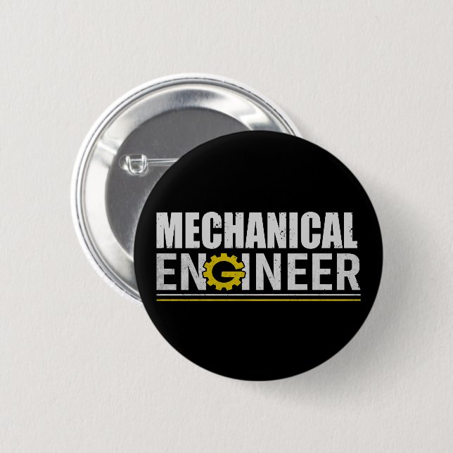 Badge Rond 5 Cm Mechanical Engineering Funny Engineer (Devant & derrière)