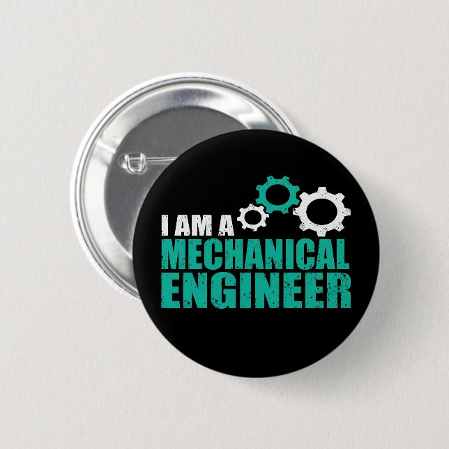 Badge Rond 5 Cm Mechanical Engineering Funny Engineer (Devant & derrière)