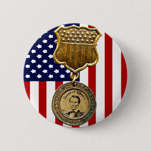 Badge Rond 5 Cm Médaille de Lincoln - bouton