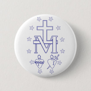 Badge Rond 5 Cm Médaille de Notre-Dame des Grâces