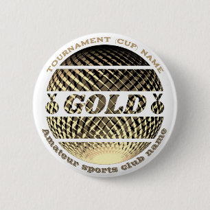 Badge Rond 5 Cm Médaille d'or, 1ère place