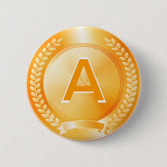Badge Rond 5 Cm Médaille d'or d'honneur (Devant)
