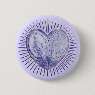 Badge Rond 5 Cm Medaille (médaille miraculeuse) / merveilleuse méd