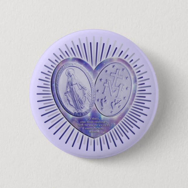 Badge Rond 5 Cm Medaille (médaille miraculeuse) / merveilleuse méd (Devant)
