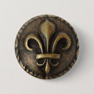 Badge Rond 5 Cm Médaillon de la fleur de lis