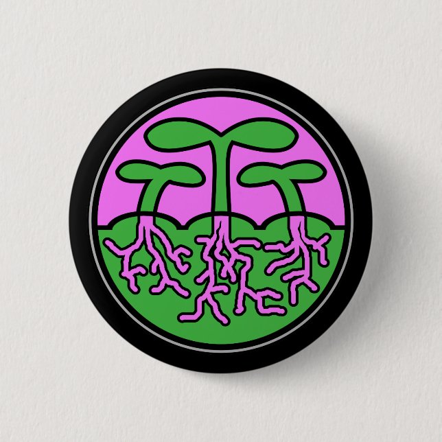 Badge Rond 5 Cm Médaillon de saison : Ressort (Devant)