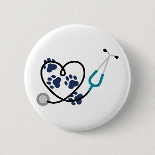 Badge Rond 5 Cm Médecin animal