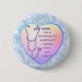 Badge Rond 5 Cm Médecin Assistant Coeur