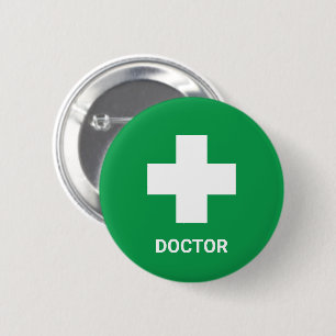 Badge Rond 5 Cm Médecin MEDIC & Premiers Secours, Croix, Ambulance