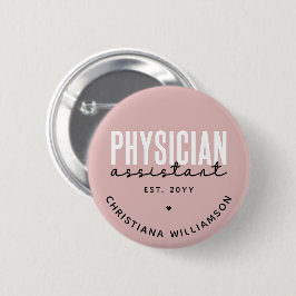 Badge Rond 5 Cm Médecin personnalisé Assistant PA Graduation