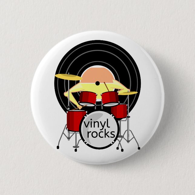 Badge Rond 5 Cm MÉDICAMENTS Les années 70 MUSIQUE VINYLE (Devant)