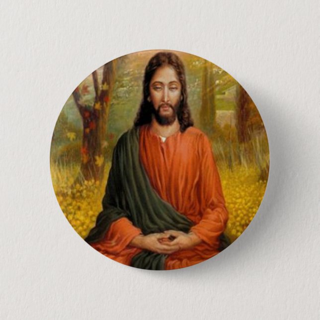 Badge Rond 5 Cm Méditation de Jésus-Christ (Devant)